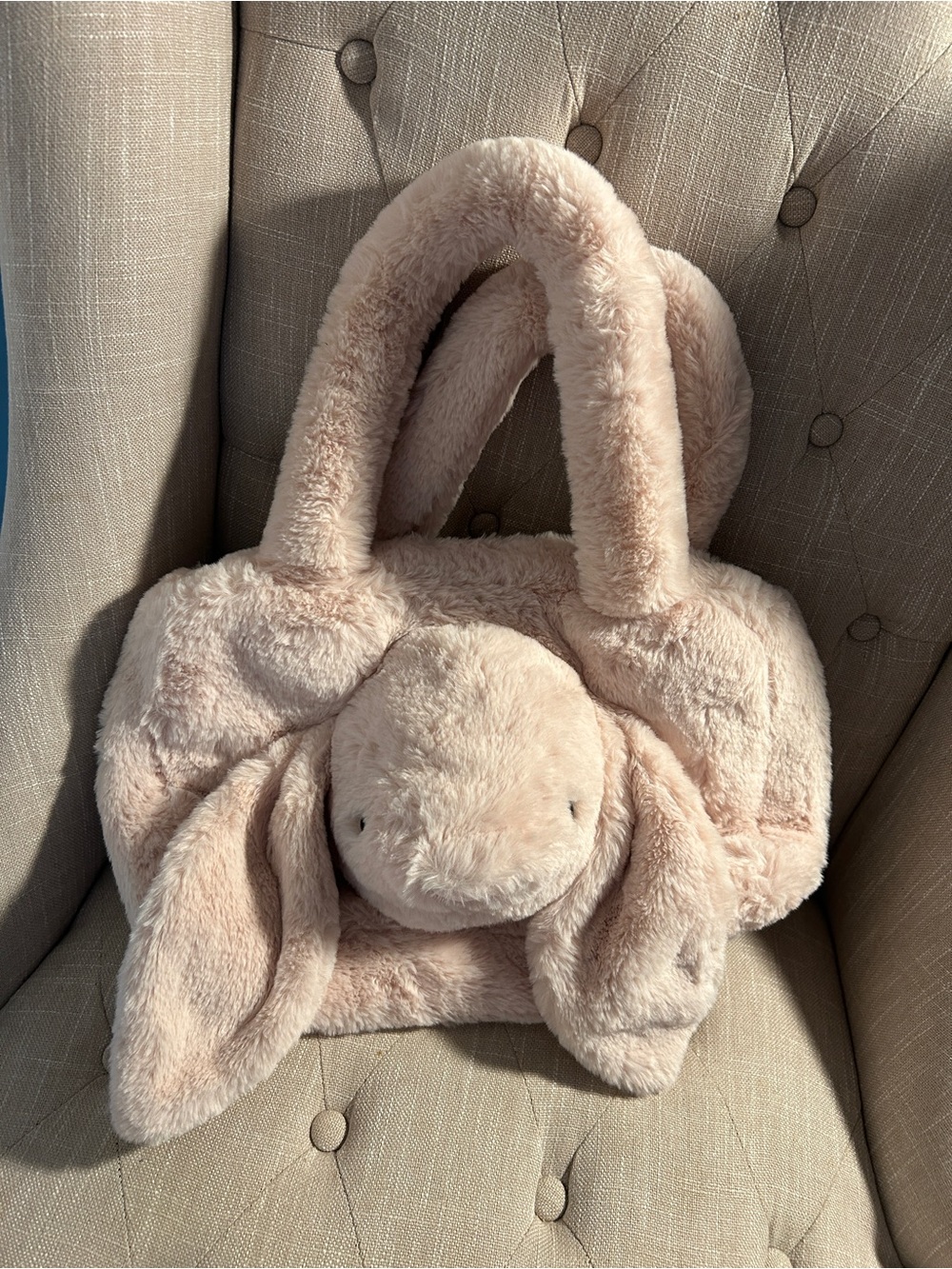 Jellycat Smudge Bunny Tote - Cream/ Soft Pink